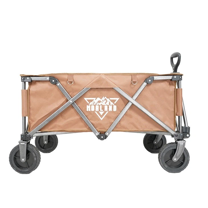 Collapsible Beach Folding Wagon With Replaceable Wheel
